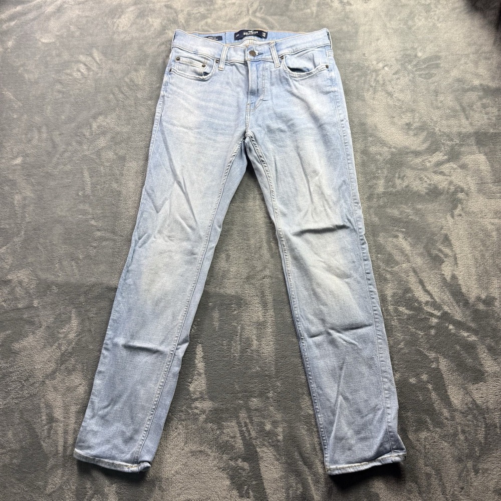 EUC Women's Hollister Jeans Light Wash Blue W29 L30 Skinny Epic Flex Stretch